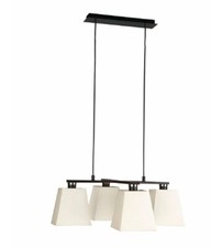 Massive Pendelleuchte 4xE14 40W Stoffschirm Kiera 376958610 rostbraun Neu