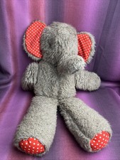 Elefant Kuscheltier grau rote Ohren weiße Punkte DDR Plüschtier Kuscheltier