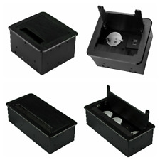 Einbausteckdose Schwarz