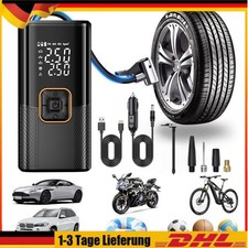 Elektrische Luftpumpe Akku 9000mAh Kabellos Auto Reifen Druckluft Luftkompressor