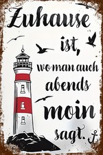 Retro Blechschild ZUHAUSE IST