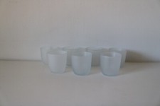 Teelichthalter Kerzengläser Windlichter Milchglas 7 Stück 