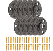 KOSHIFU 10 Stück Rohr Flansch 1/2" BSP Bodenflansch Gewindeflansch mit 3 Löchern