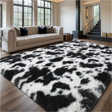 Hochflor Teppich Grau