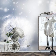 Fototapete Blumen Pusteblume Wohnzimmer Schlafzimmer Blau Vlies Tapete 9401a