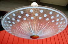 Oma's 50er 60er Jahre Tellerlampe Deckenlampe Leuchte Lampe Glas