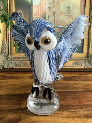 Glasfigur eule vogel figur uhu - vogel,