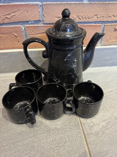 Retro kaffeeservice schwarz - retro,