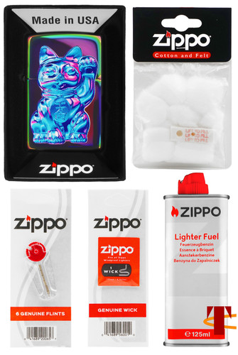 Zippo geschenkset lucky cat - lucky,