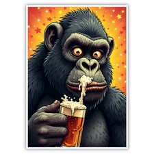 Affe Bild Humor A4 Kunstdruck