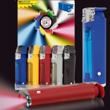 10 Stück LED Feuerzeug Blue Elektronik Feuerzeug mit Licht Lampe Nachfüllbar