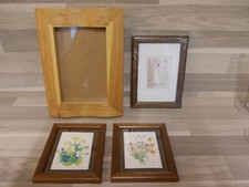 Konvolut von 4 Foto- Bilderrahmen aus echt Holz 9X13cm / 10X15cm / 8X10cm