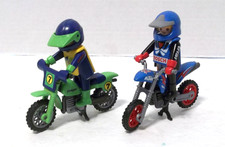 2 Vintage Playmobil  Motocross