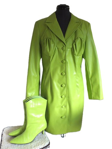 Damen lederkleid lederimitat - damen,