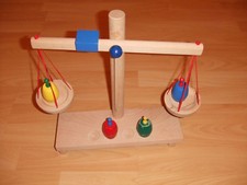 Waage für den Kaufladen Balkenwaage Holz Kaufmannsladen