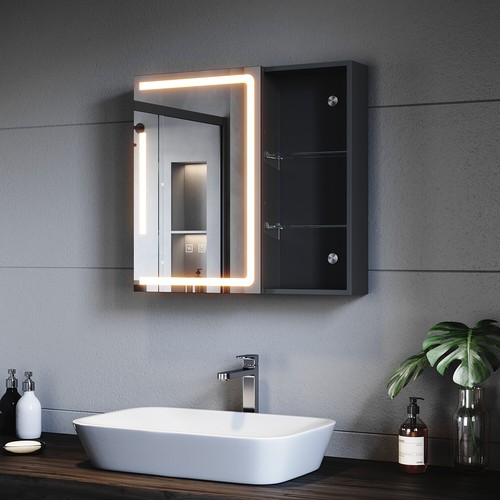 Spiegelschrank 65cm mit - , led