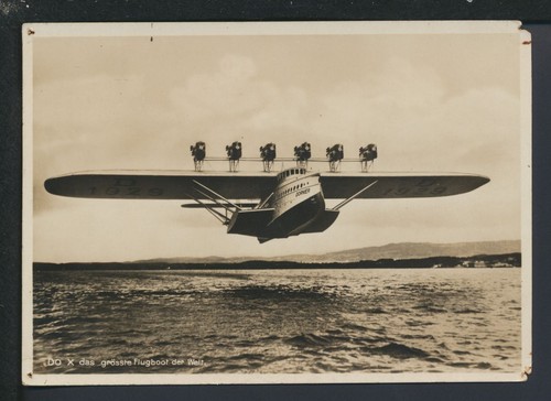 Ansichtskarte flugpost dornier - ansichtskarte,