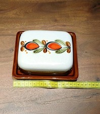 Vintage 70er SMF Schramberg Bernau Butterdose Butterglocke Butterschale Braun