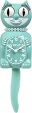 Ozeangrüne Katze Wanduhr