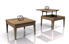 Belinda / Couchtisch Tisch Beistelltisch Wohnzimmertisch Wildeiche Massiv geölt