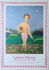 Poster Plakat - Ludmila Pokorná - Galerie der Stadt Prag 1969