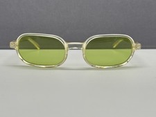 New Beetle Sonnenbrille Herren Damen Transparent Eckig grün kleine Gläser  90er