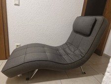 Designer Liege für Ihren Wohnraum - Dunkelgrau, verstellbar & abnehmbares Kissen