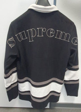 Supreme Collar Half Zip, schwarz weiß, Sweater L