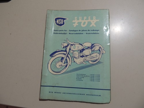 Nsu super fox catalog - nsu,
