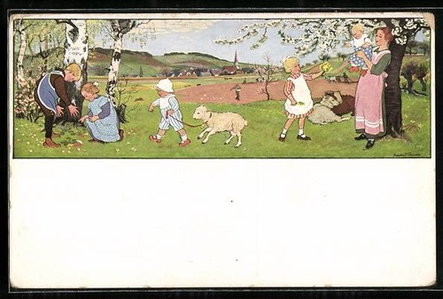 Künstler gertrud caspari - künstler-ak,