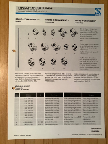 Fichtel sachs typblatt nr - &,