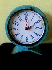 Distressed Aqua Blue Metal 8"