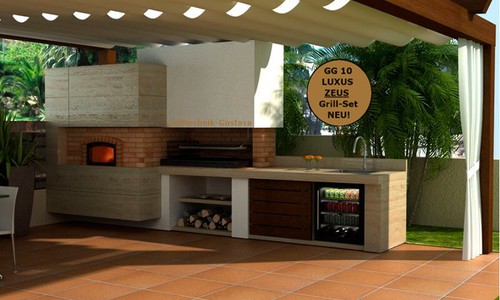 Luxus grillkamin set zeus - luxus,