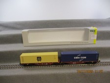 Trix Spur H0 AC 24800 Güterwagen Doppel-Containertragwagen in OVP