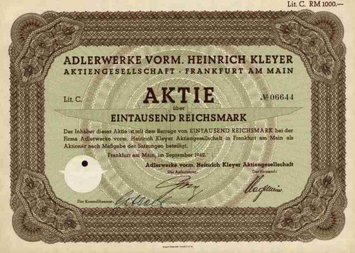 Adlerwerke 1942 triumph - adlerwerke,