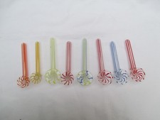 8 kleine Lauscha Glasvasen, DDR Glas , Fadenglas ,Tischvasen , Messerbänke