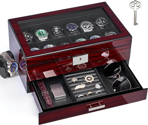 Luxuriöse uhrenbox aus holz - luxuriöse,