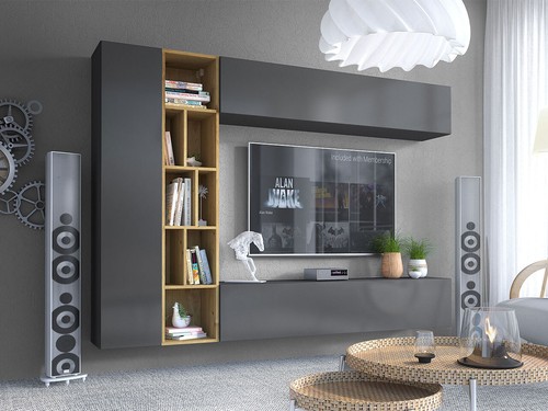 Wohnwand alldrik elegant - wohnwand,