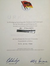 DDR Urkunde - Deutsch