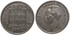 Monaco - 100 Francs 1956 - Rainer III Prince de Monaco 