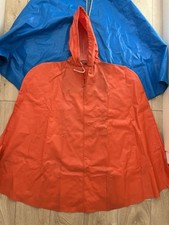 Rarität Retro Regencape Regenpelerine PVC Regenponcho Gummicape Vintage