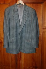 Prandina - Herren Jacke, kariert blau grün grau, reine Wolle, Gr. 52, gebraucht