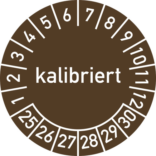 Prüfplakette kalibriert 2025