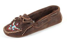 M50 Mokassins Stickerei Indianer Damen Boho Ethno Perlen Minnetonka Leder 35