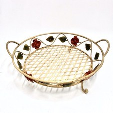 Obstkorb Metall cremeweiß