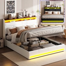 Stauraumbett 140/160x200 LED