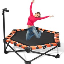 Jumping Fitness Trampolin klappbar Trampoline Tragfähigkeit 150KG 3 verstellbare
