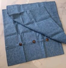 Blau Gewebt Dreifach Knopf