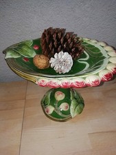 Fußschale Majolika Jugendstil