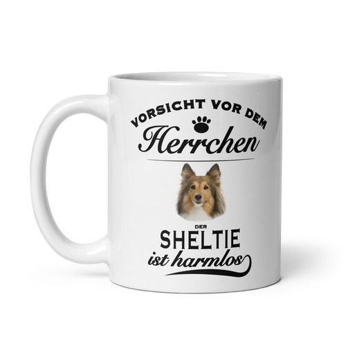 Sheltie tasse mug vorsicht - mug,
